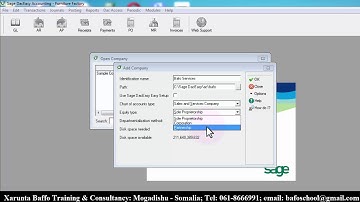 Sage DacEasy #2 Company SetUp, Af-Somali