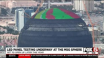 LED panel testing underway at MSG Sphere in Las Vegas