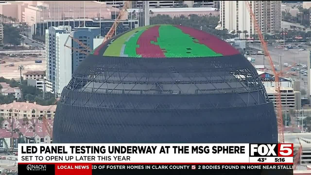 LED panel testing underway at MSG Sphere in Las Vegas - YouTube