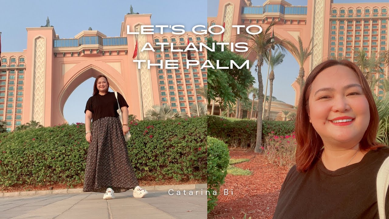 How to go to Atlantis The Palm 🇦🇪| Riding Dubai Tram and Monorail for the first time | Catarina Bi