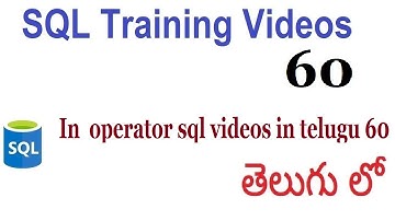 In  operator sql videos in telugu 60