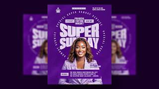 How to Design a Professional Super Sunday Church Poster for All Social Media Photoshop Tutorial