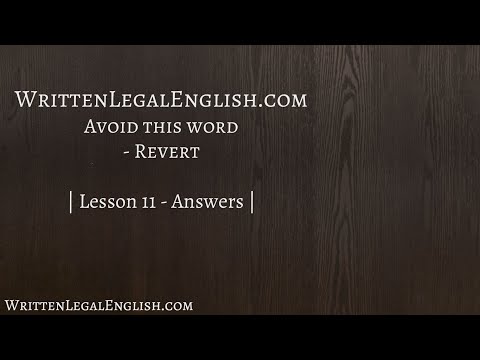 Stop Using "Revert" in Your Legal Emails - Answers