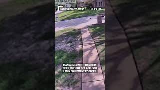 Man armed with weed eater tries to fight off accused lawn equipment robbers