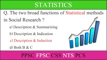 Statistics Mcqs for the Prepration of FPSC Tests, PSC, NTS | Statistics MCQs with solved answers