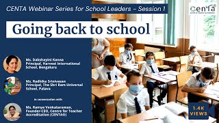 CENTA Webinar Series for School Leaders Session 1 (Going back to School)