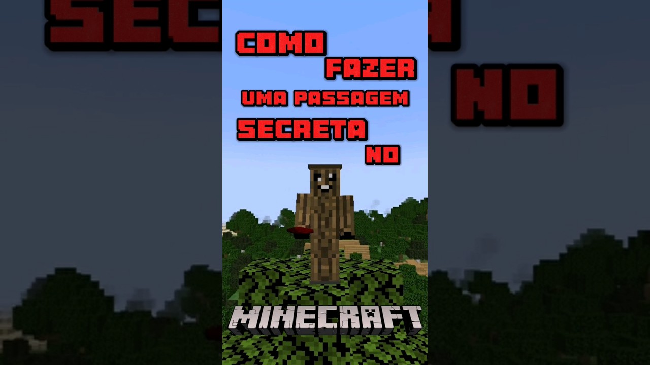 Como fazer uma passagem secreta simples no #minecraft #shorts