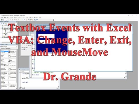 Textbox Events to Run Subroutines with Excel VBA (Change, Enter, Exit, & MouseMove)