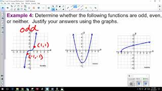 Even or Odd Functions Graphically