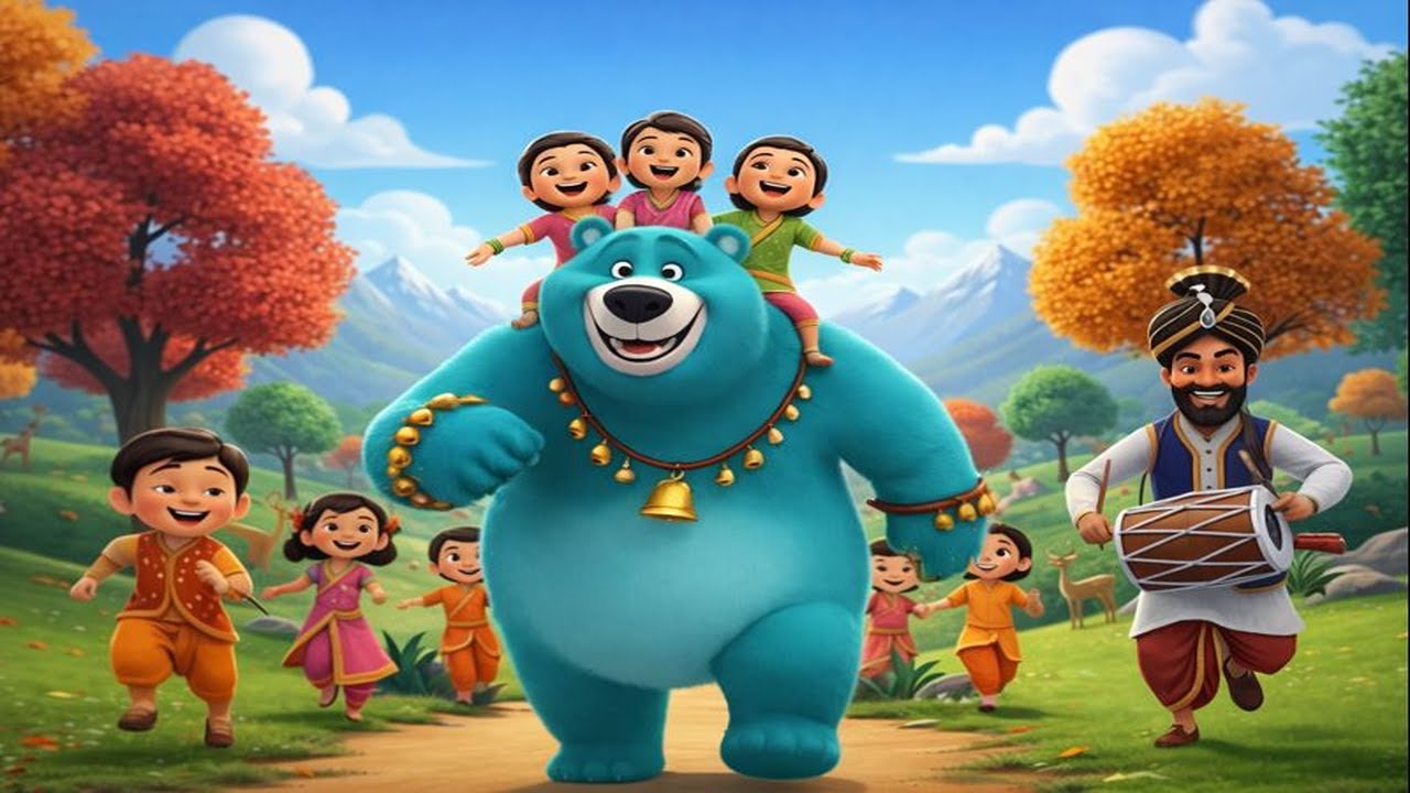 🌟 “Kalu Madari Aya | Funny Hindi Kids Rhymes | Nursery Poem | tinyrhymeworld” 🎪🐒✨