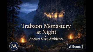 Deep Sleep Music 🌙 Sumela Monastery Night Ambience | Ancient Cliff Monastery (6 Hours)