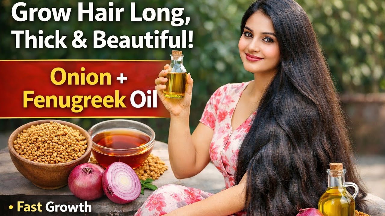 Diy Methi Oil For Double Hairgrowth 💯 Hair Fall will Stop ✨ Hair Will Become Long, Strong & Thick 💕