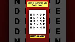 Find 👉END👈 in 5 seconds | Visual Test | Observation Skills | Number Search | Find the Odd one out