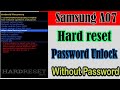Samsung A07 Hard Reset without password lock|Samsung a07 factory reset without screen lock