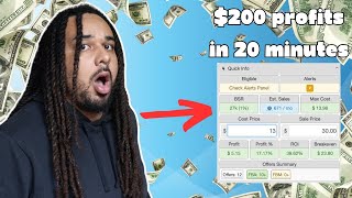 $200 Profits in 20 Minutes (Amazon FBA OA Live Sourcing)
