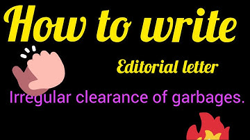 #letter to the editor irregular clearance of garbages# madhyamik 2023