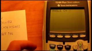 Area of an Oblique Triangle Program TI-84