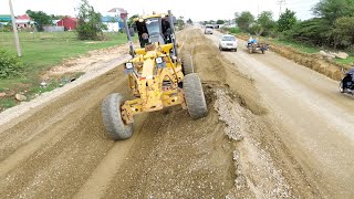 Wonderful Motor Grader Operator Skills Spreading Gravel Roads | SDLG Motor Grader Renew Road 2023