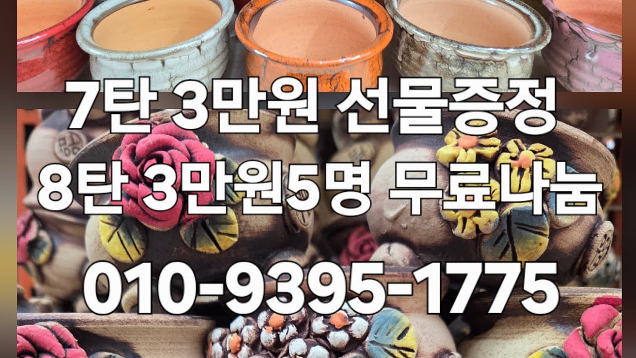 #우암도예 어버이날 선물 증정 #다육화분 #다육 #다육식물 #야생화 #분갈이흙 010-9395-1775