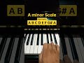 A minor scale (Harmonic) - Piano Tutorial