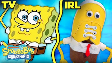 SpongeBob Shoe Tying Song IRL! 👟🐌 | SpongeBob IRL