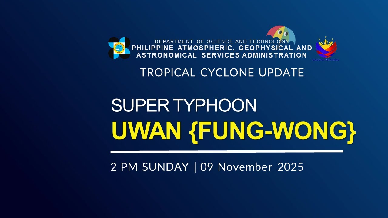Press Briefing : Super Typhoon UWAN {FUNG-WONG} at 2 PM | November 09, 2025 - Sunday