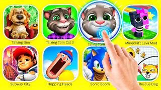 Talking Ben, Talking Tom Cat 2 🙀, Talking Tom, Minecraft Lava Mod, Subway City, Hopping Heads screenshot 4
