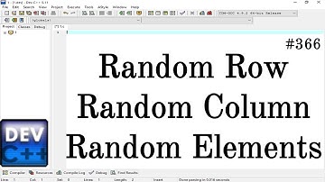 Random row, column and elements also in matrix in C Language|| Simple Method Apply