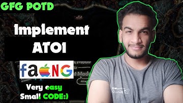 Implement Atoi | gfg potd | 28-11-24 | GFG Problem of the day