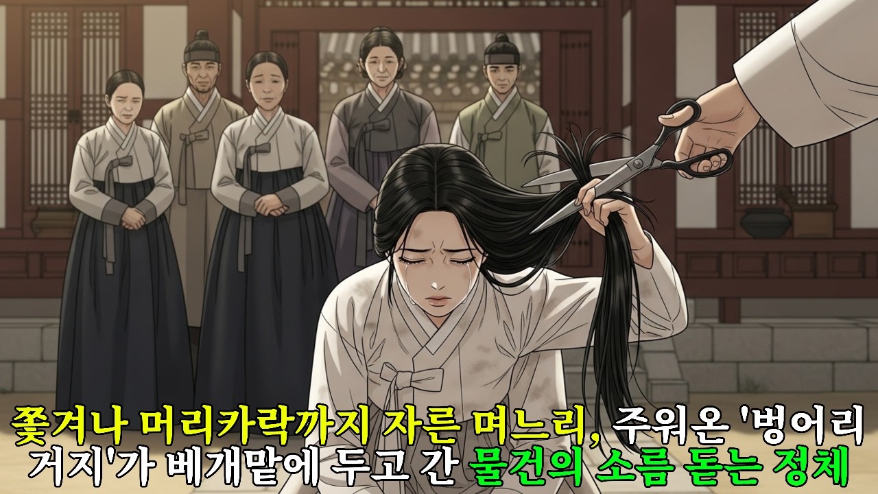 쫓겨나 머리카락까지 자른 며느리, 주워온 '벙어리 거지'가 베개맡에 두고 간 물건의 소름 돋는 정체| 조선야담 | 민담 | 오디오북