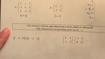 10.1 Video Notes: Matrix Operations - part 1