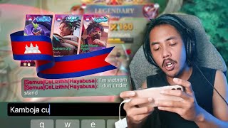 TIBA-TIBA NYASAR KE SERVER CAMBODIA❗️KOCAK BANGET INI CUUU WKWKWK - Mobile Legends