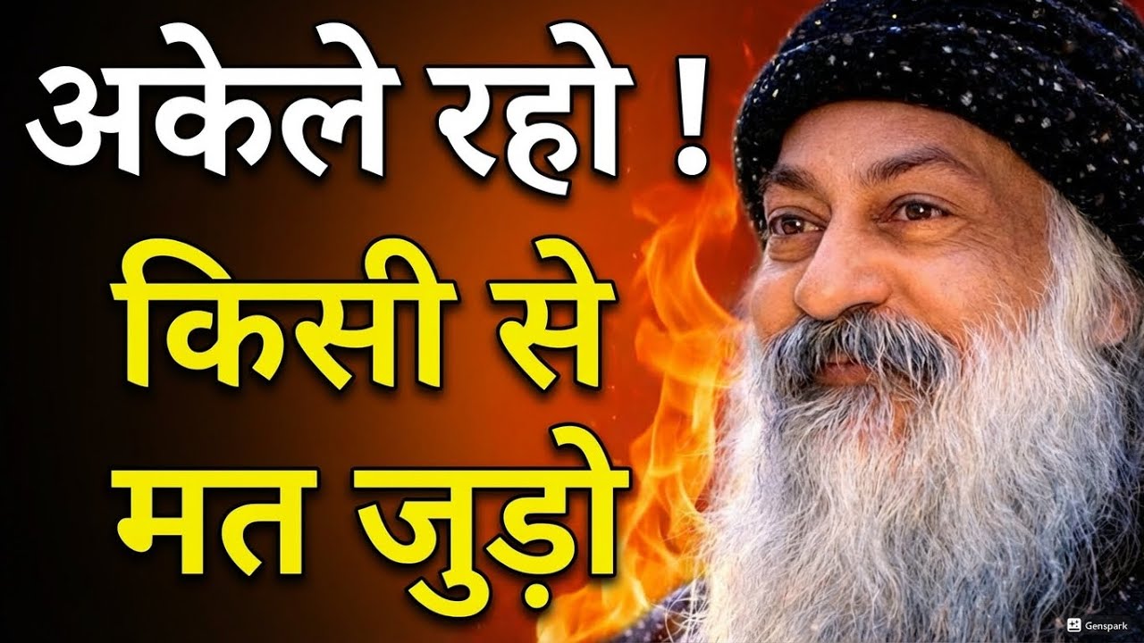 Osho अकेले चलो — किसी से मत जुड़ो osho hindi speech | life changing speech
