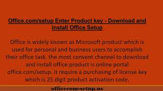 Officecom-setup.us - How To Download And Install MS Office With Product Key For Free