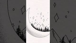 Mountains On The Moon Inspired By An Art With Flo Tutorial