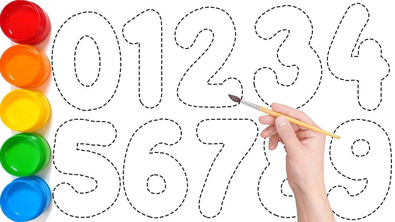 Let's Learn How to Draw and paint Numbers for kids // Easy Drawing and ...