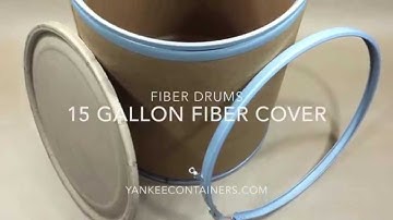 15 gallon fiber drum with fiber cover and leverlock ring
