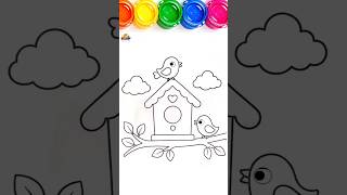 How to Color 🌈🖍️Two Birds in a House #drawing #coloring #art How to Color 🌈🖍️Two Birds in a House #drawing #coloring #art