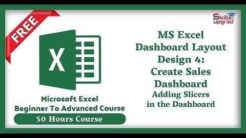 MS Excel Advanced Course | MS Excel Dashboard Layout Design 4 | Adding Slicers in the Dashboard |