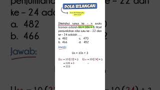 Soal Pola Bilangan #matematika#polabilangan