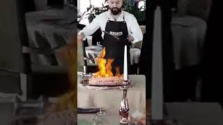 Очень красивая подача блюда в Азербайджане .