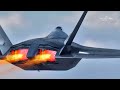 Extremely powerful f22 raptor shows its crazy ability