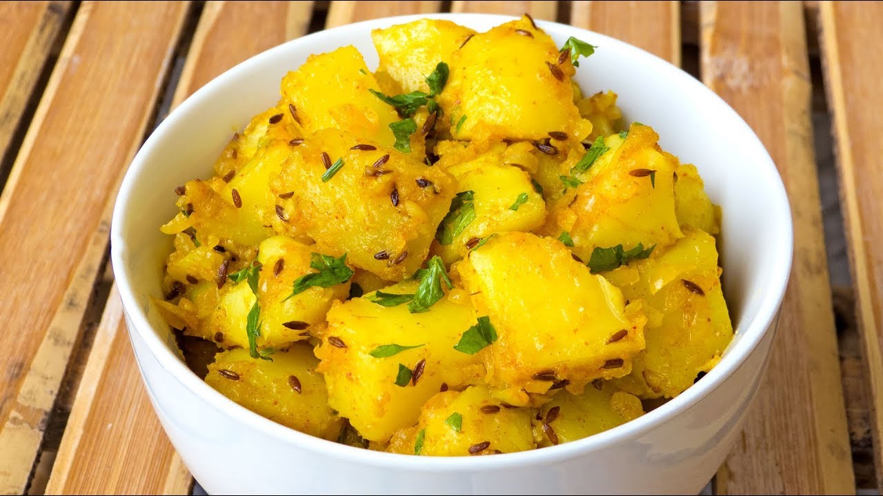 Indian Aloo Jeera Recipe Potatoes with Cumin Vegan Vegetarian YouTube