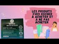 Les produits yves rocher  acheter  et  ne pas acheter 