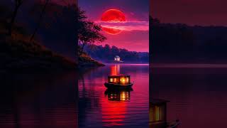 Would You Spend One Night on This Moonlit Boat? 🌕🚤