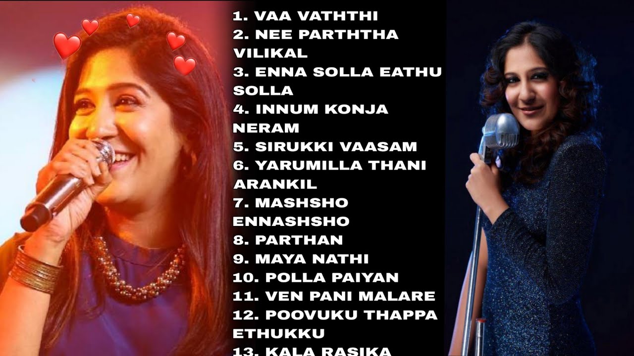 Shweta Mohan Hits  love songs   Jukebox tamil  SLX BGM   love  shweta  lovesong  song