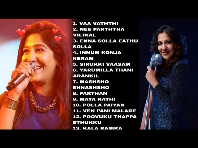 Shweta Mohan Hits | love songs ❤ | Jukebox tamil | SLX BGM  #love #shweta #lovesong #song class=