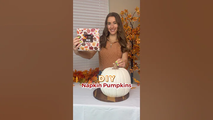 DIY NAPKIN PUMPKIN 🍂🎃 Fall decor idea! #pumpkin #falldecor #falldiy