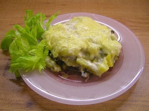 Видео рецепт Сырная запеканка с сельдереем