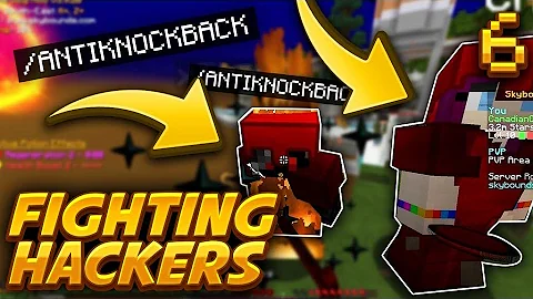 FIGHTING HACKERS IN OP GEAR! | Minecraft SKYBOUNDS #6 (Minecraft Skyblock Survival)